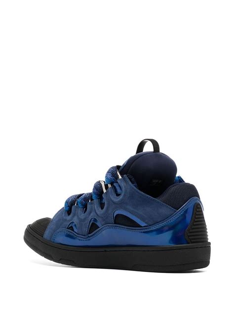 lanvin mid top sneaker in metallic fabric mesh|Curb Sneakers In Metallic Leather .